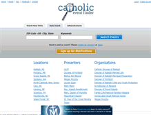 Tablet Screenshot of catholiceventfinder.com